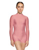 Solid Lycra Tneck LS Open Back Biketard