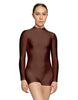 Solid Lycra Tneck LS Open Back Biketard