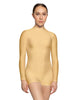 Solid Lycra Tneck LS Open Back Biketard