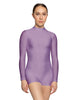 Solid Lycra Tneck LS Open Back Biketard