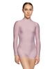 Solid Lycra Tneck LS Open Back Biketard
