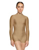 Solid Lycra Tneck LS Open Back Biketard