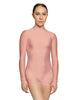 Solid Lycra Tneck LS Open Back Biketard
