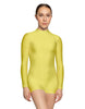 Solid Lycra Tneck LS Open Back Biketard