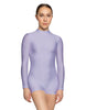 Solid Lycra Tneck LS Open Back Biketard