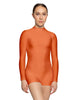 Solid Lycra Tneck LS Open Back Biketard
