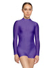 Solid Lycra Tneck LS Open Back Biketard