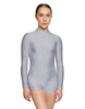 Solid Lycra Tneck LS Open Back Biketard