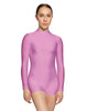 Solid Lycra Tneck LS Open Back Biketard