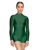 Solid Lycra Tneck LS Open Back Biketard