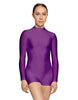 Solid Lycra Tneck LS Open Back Biketard
