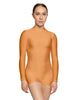 Solid Lycra Tneck LS Open Back Biketard