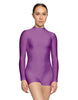 Solid Lycra Tneck LS Open Back Biketard