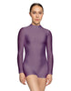 Solid Lycra Tneck LS Open Back Biketard