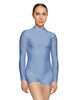 Solid Lycra Tneck LS Open Back Biketard
