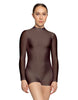 Solid Lycra Tneck LS Open Back Biketard