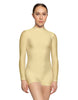 Solid Lycra Tneck LS Open Back Biketard