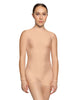 Solid Lycra Tneck LS Open Back Biketard