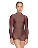 Solid Lycra Tneck LS Open Back Biketard