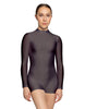 Solid Lycra Tneck LS Open Back Biketard