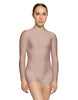 Solid Lycra Tneck LS Open Back Biketard