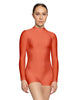 Solid Lycra Tneck LS Open Back Biketard