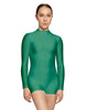 Solid Lycra Tneck LS Open Back Biketard