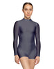 Solid Lycra Tneck LS Open Back Biketard