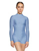 Solid Lycra Tneck LS Open Back Biketard