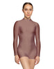 Solid Lycra Tneck LS Open Back Biketard