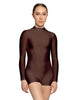 Solid Lycra Tneck LS Open Back Biketard