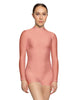 Solid Lycra Tneck LS Open Back Biketard