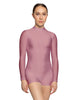 Solid Lycra Tneck LS Open Back Biketard