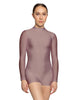 Solid Lycra Tneck LS Open Back Biketard