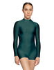Solid Lycra Tneck LS Open Back Biketard
