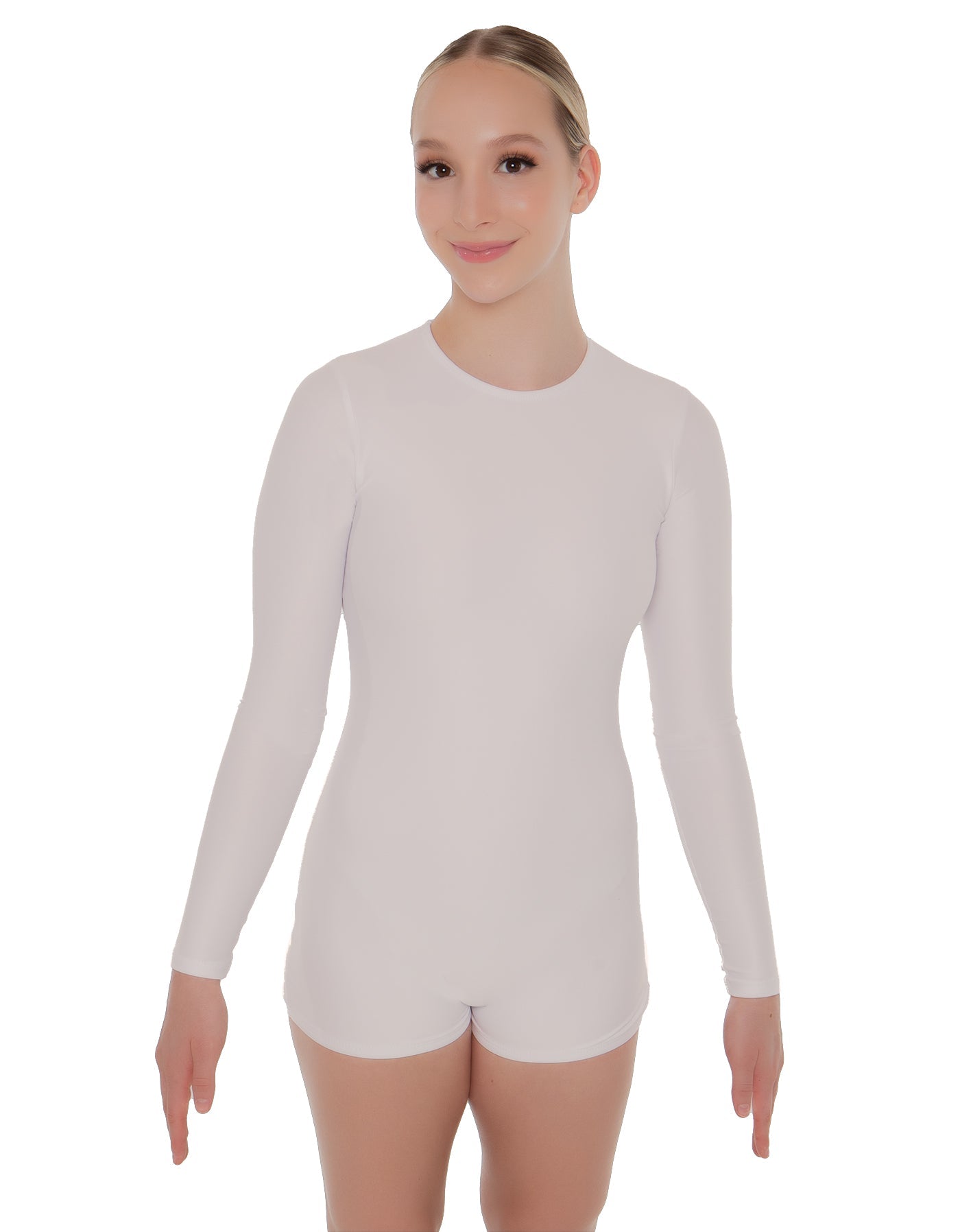 Solid Lycra LS Open Back Biketard
