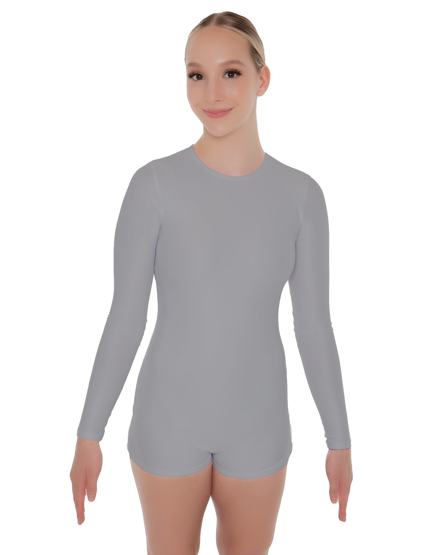 Solid Lycra LS Open Back Biketard