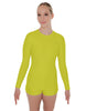 Solid Lycra LS Open Back Biketard