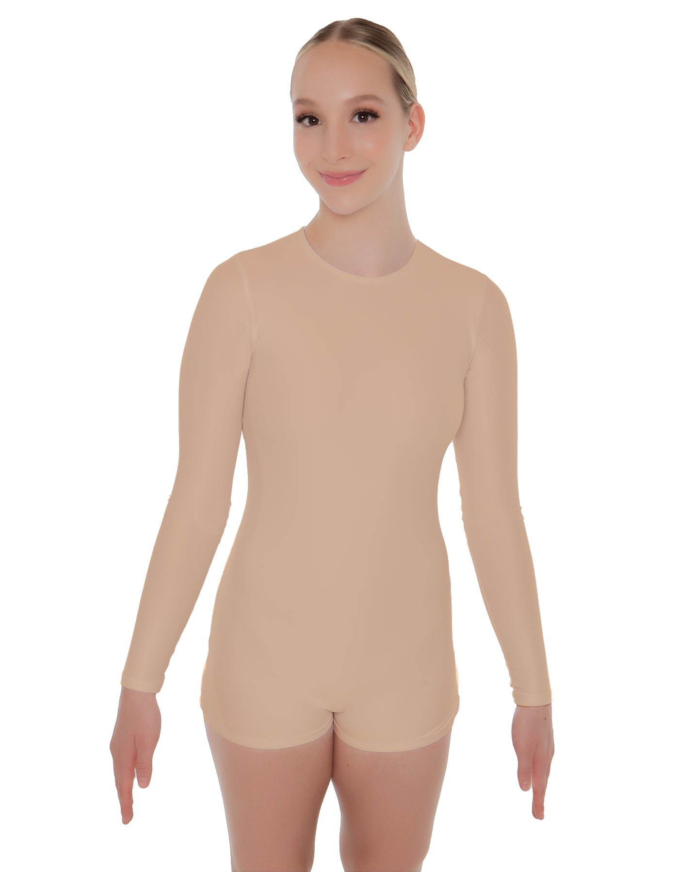 Solid Lycra LS Open Back Biketard