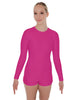 Solid Lycra LS Open Back Biketard