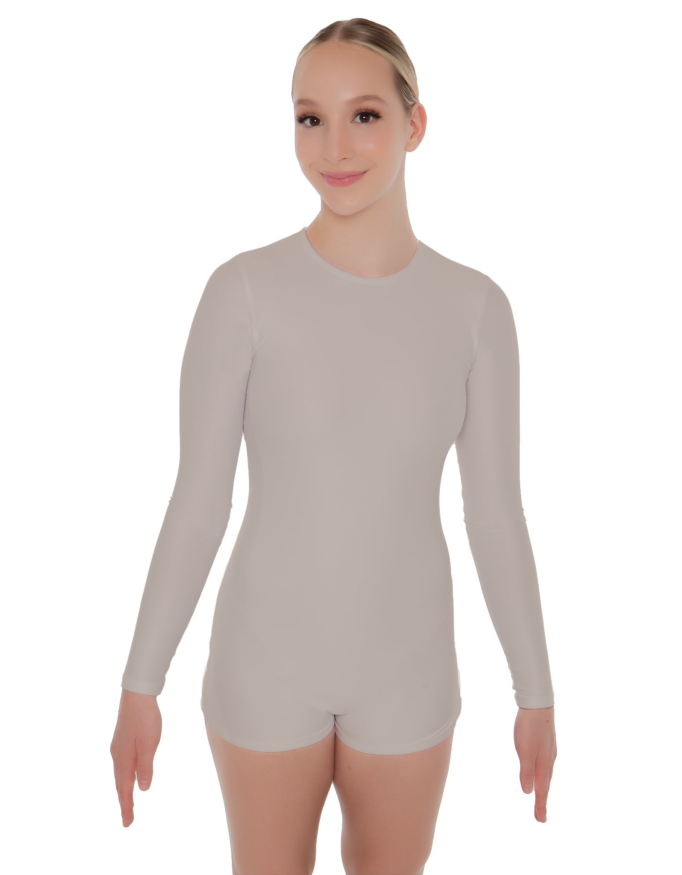 Solid Lycra LS Open Back Biketard