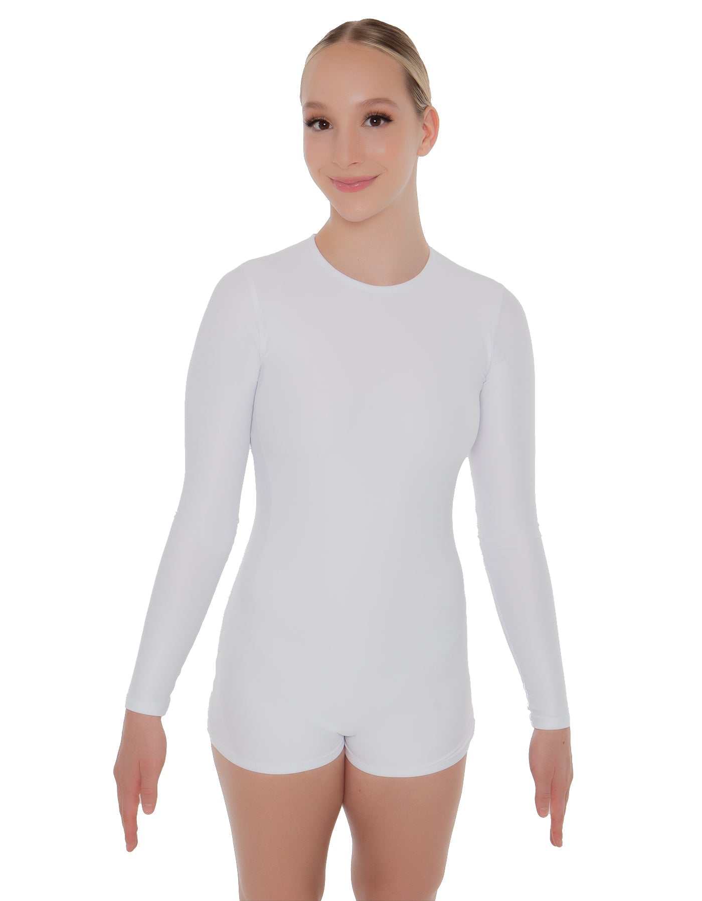 Solid Lycra LS Open Back Biketard