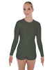Solid Lycra LS Open Back Biketard