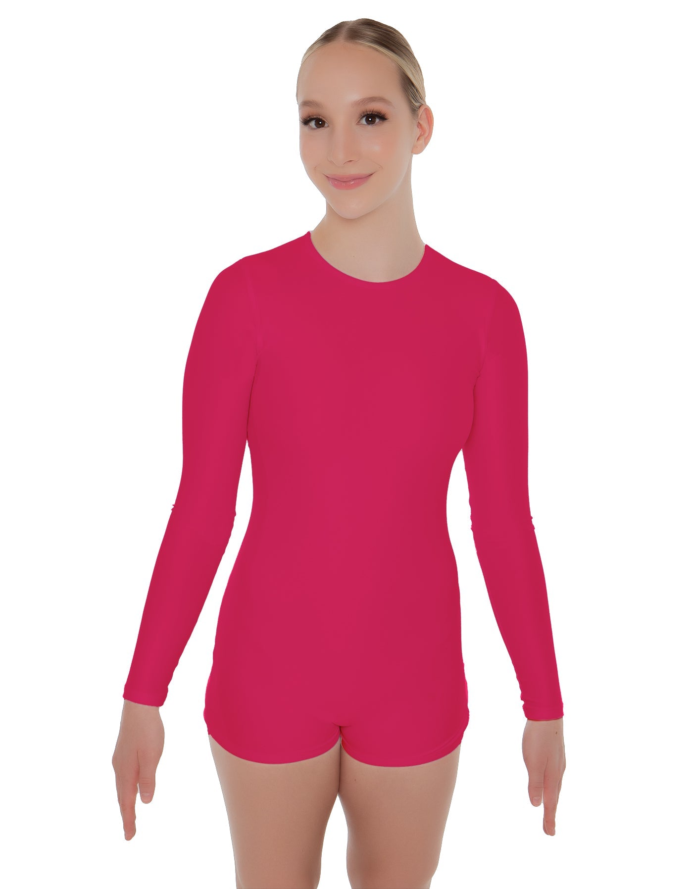 Solid Lycra LS Open Back Biketard