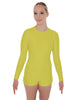 Solid Lycra LS Open Back Biketard