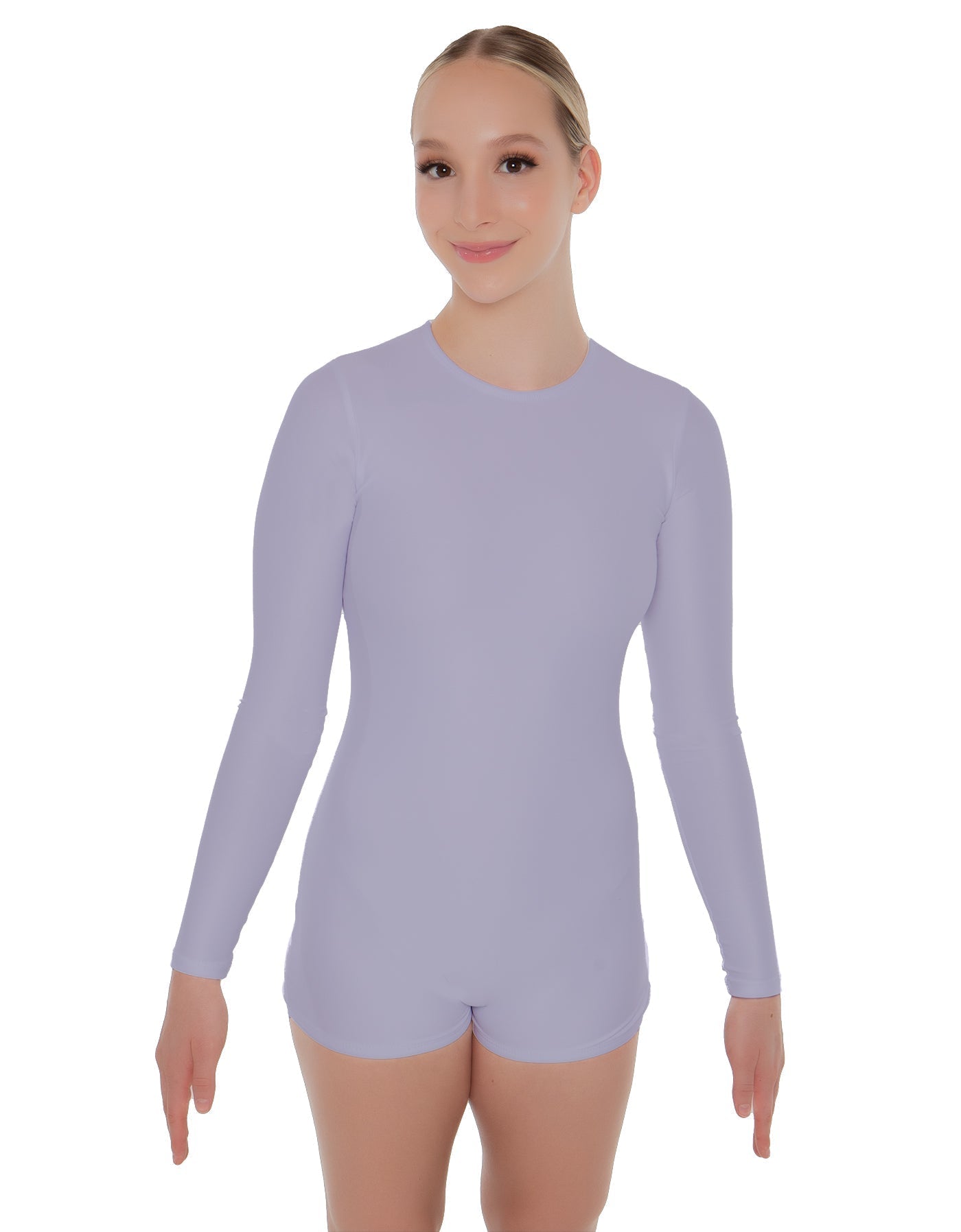 Solid Lycra LS Open Back Biketard