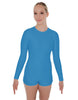 Solid Lycra LS Open Back Biketard