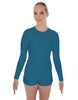 Solid Lycra LS Open Back Biketard