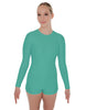 Solid Lycra LS Open Back Biketard