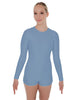Solid Lycra LS Open Back Biketard